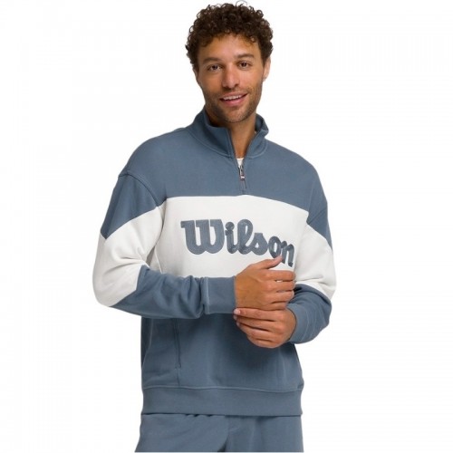 Wilson Parkside Felpa Mezza Zip Grigio Ottanio