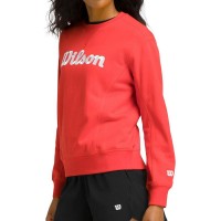 Wilson Team Crew Felpa Rossa Femminile