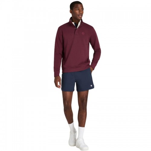 Wilson Tennis Club Felpa Mezza Zip Royal Garnet