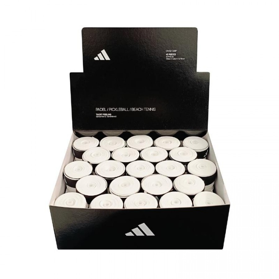 Tambor Adidas 45 Overgrips Tacky Feeling Blancos  Offerta + Economico