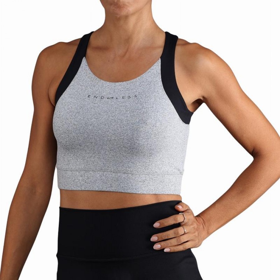 Endless Crop Top Grigio Cina