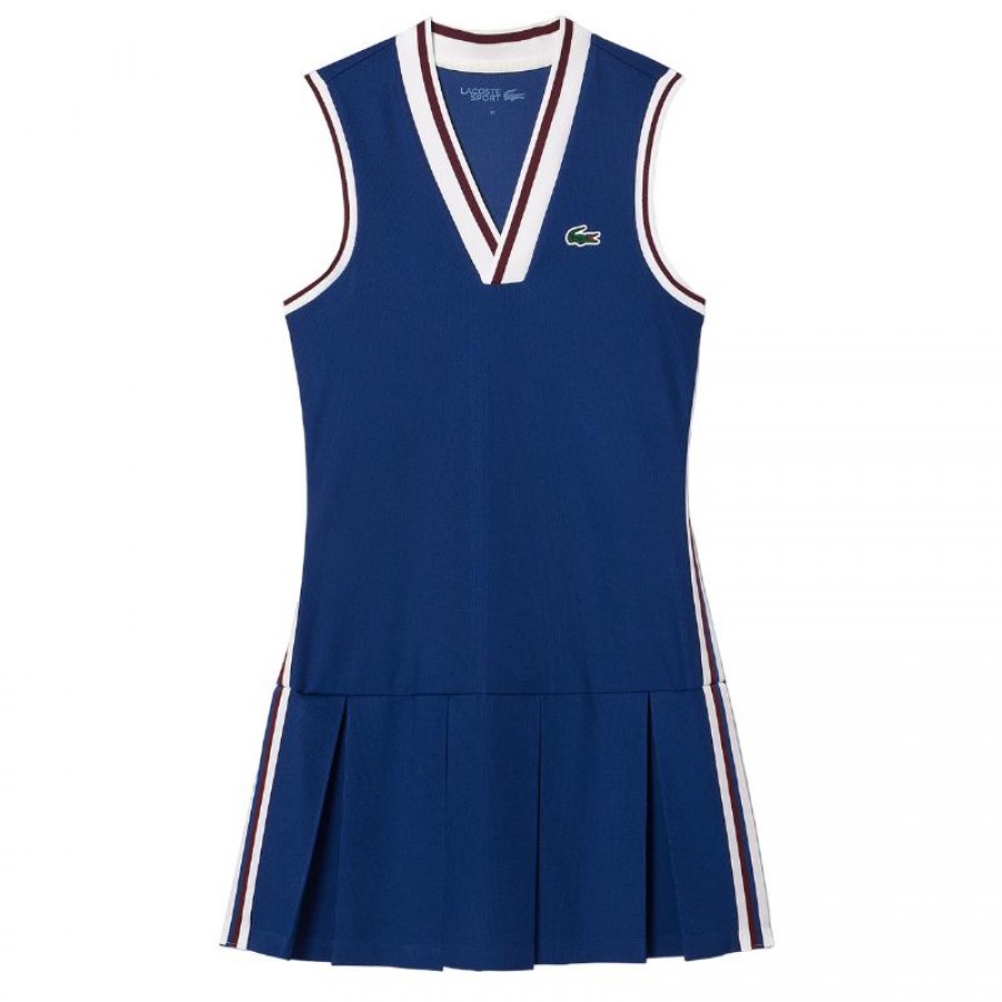 Lacoste Sport Piquet Blu Navy Borgogna Abito  Offerta + Economico