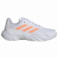 Adidas CourtJam Control 3 Scarpe da donna bianche arancioni