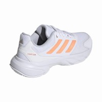 Adidas CourtJam Control 3 Scarpe da donna bianche arancioni
