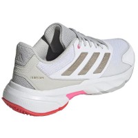 Adidas CourtJam Control 3 Bianco Argento Rosso Sneakers Donna  Offerta + Economico