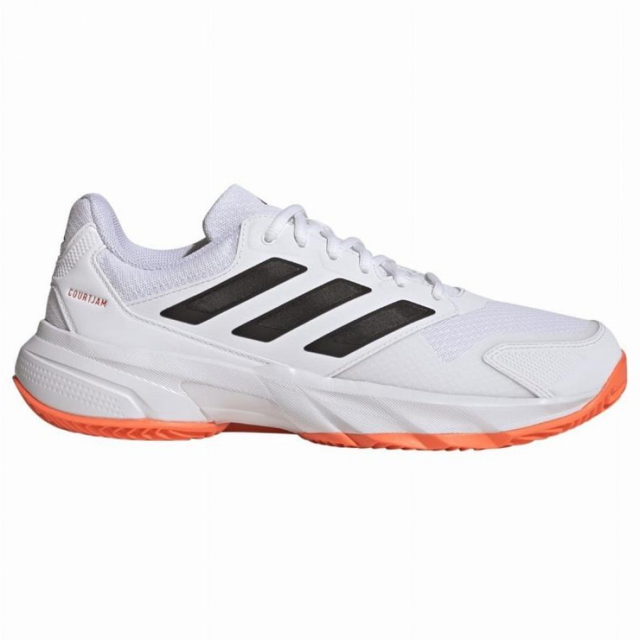 Adidas CourtJam Control 3 Scarpe Clay Bianco Arancione Nero