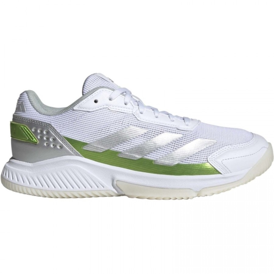 Adidas Courtquick Padel Bianco Argento Verde Sneakers Donna  Offerta + Economico