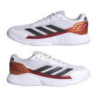 Sneakers Adidas Courtquick Padel in rame bianco rosso