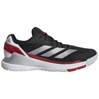 Adidas Crazyquick LS Padel Nero Argento Rosso Scarpe da ginnastica