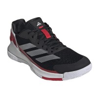 Adidas Crazyquick LS Padel Nero Argento Rosso Scarpe da ginnastica