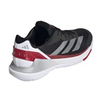 Adidas Crazyquick LS Padel Nero Argento Rosso Scarpe da ginnastica