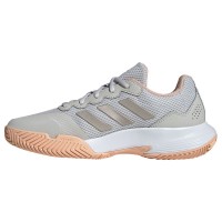 Adidas Gamecourt 2.0 Metallic Grey Coral Sneakers Donna