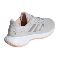 Adidas Gamecourt 2.0 Metallic Grey Coral Sneakers Donna