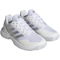 Adidas GameCourt 2 Sneakers donna in metallo argento bianco  Offerta + Economico