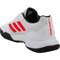 Adidas GameCourt 2 Bianco Rosso Nero Scarpe da ginnastica  Offerta + Economico