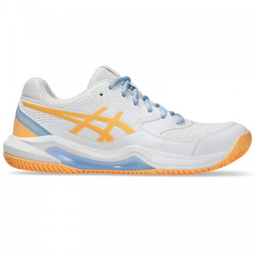 Sneakers Asics Gel Dedicate 8 Padel Bianco Arancione Donna