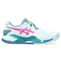 Scarpe Asics Gel Resolution 9 Padel Mint Rosa Fluo Donna  Offerta + Economico