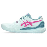 Scarpe Asics Gel Resolution 9 Padel Mint Rosa Fluo Donna  Offerta + Economico