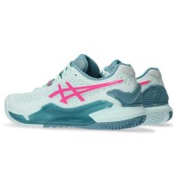 Scarpe Asics Gel Resolution 9 Padel Mint Rosa Fluo Donna  Offerta + Economico