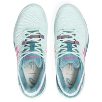 Scarpe Asics Gel Resolution 9 Padel Mint Rosa Fluo Donna  Offerta + Economico