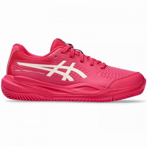 Asics Gel Resolution X Clay GS Scarpe da ginnastica junior crema rosa brillante