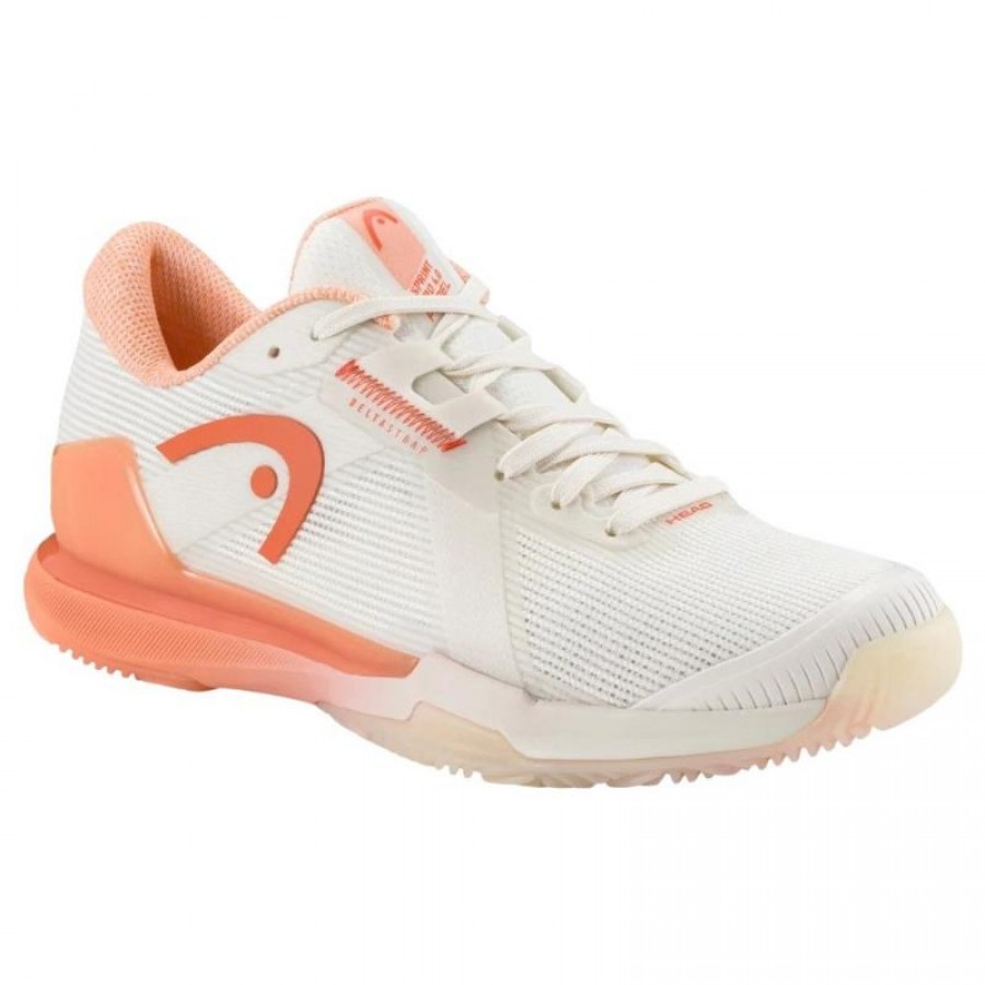 Scarpe Head Sprint Pro 4.0 Padel Bianco Corallo Donna Scarpe Head Sprint Pro 4.0 Padel Bianco Corallo Donna
