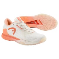 Scarpe Head Sprint Pro 4.0 Padel Bianco Corallo Donna Scarpe Head Sprint Pro 4.0 Padel Bianco Corallo Donna