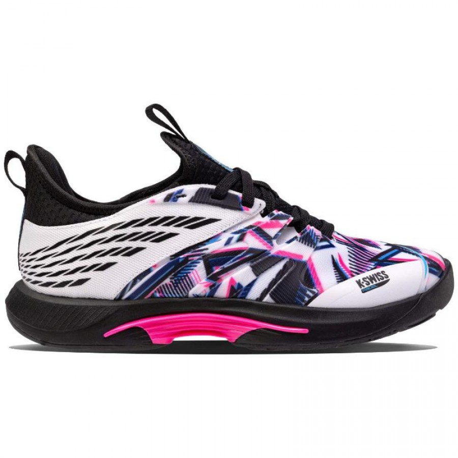 Scarpe Kswiss Speedtrac Padel Bianco Nero Rosa Neon  Offerta + Economico