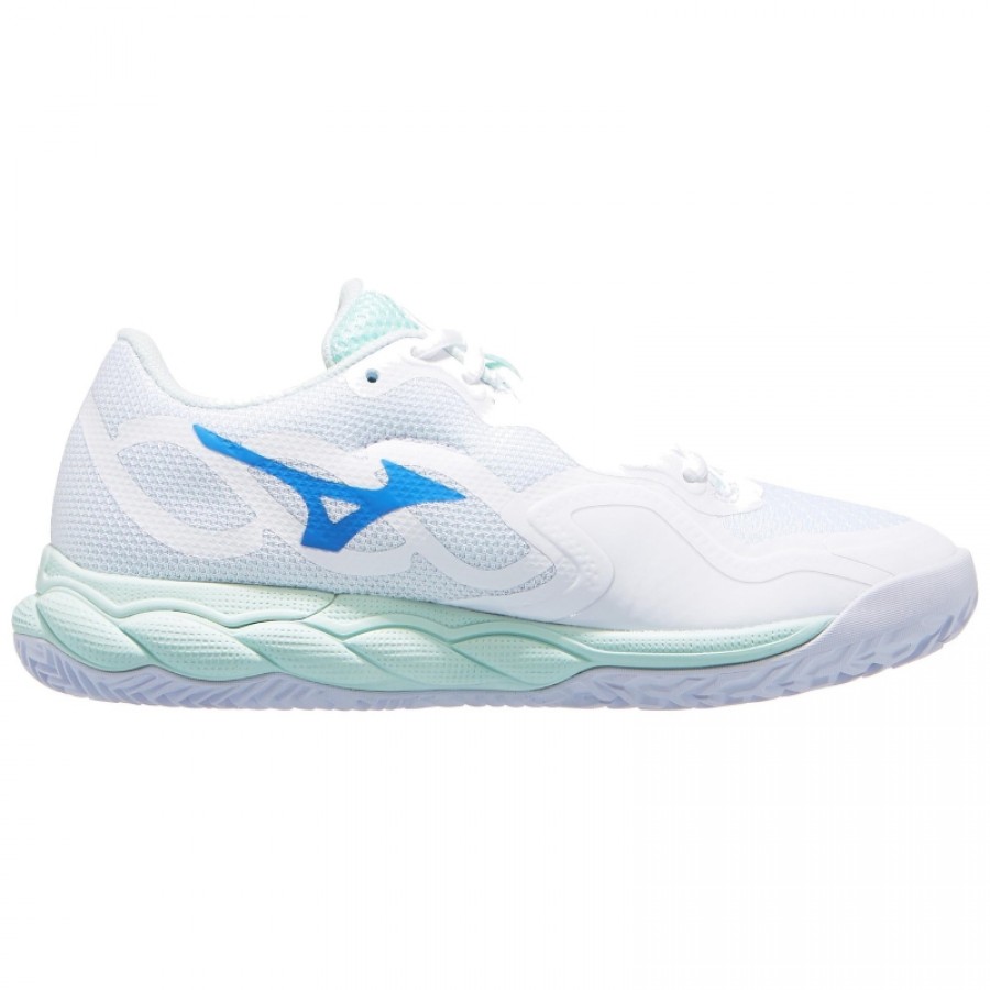 Mizuno Wave Enforce Court Clay Bianco Blu Sneakers Donna  Offerta + Economico