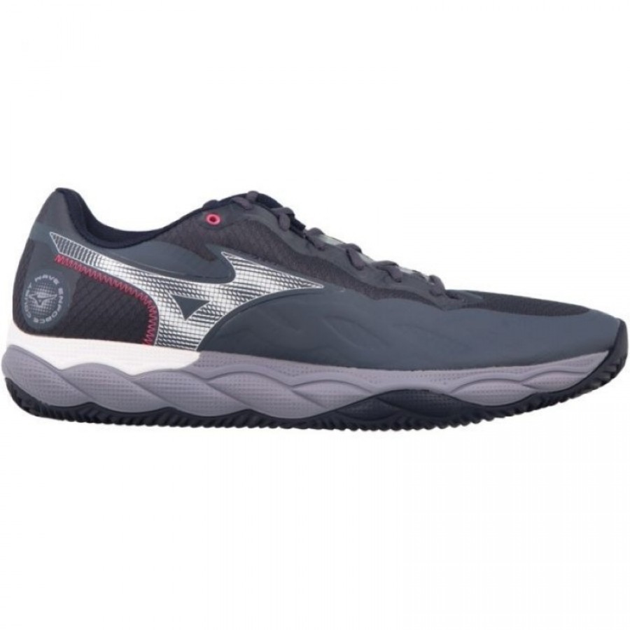 Mizuno Wave Enforce Court Clay Grigio Bianco Blu Sneakers