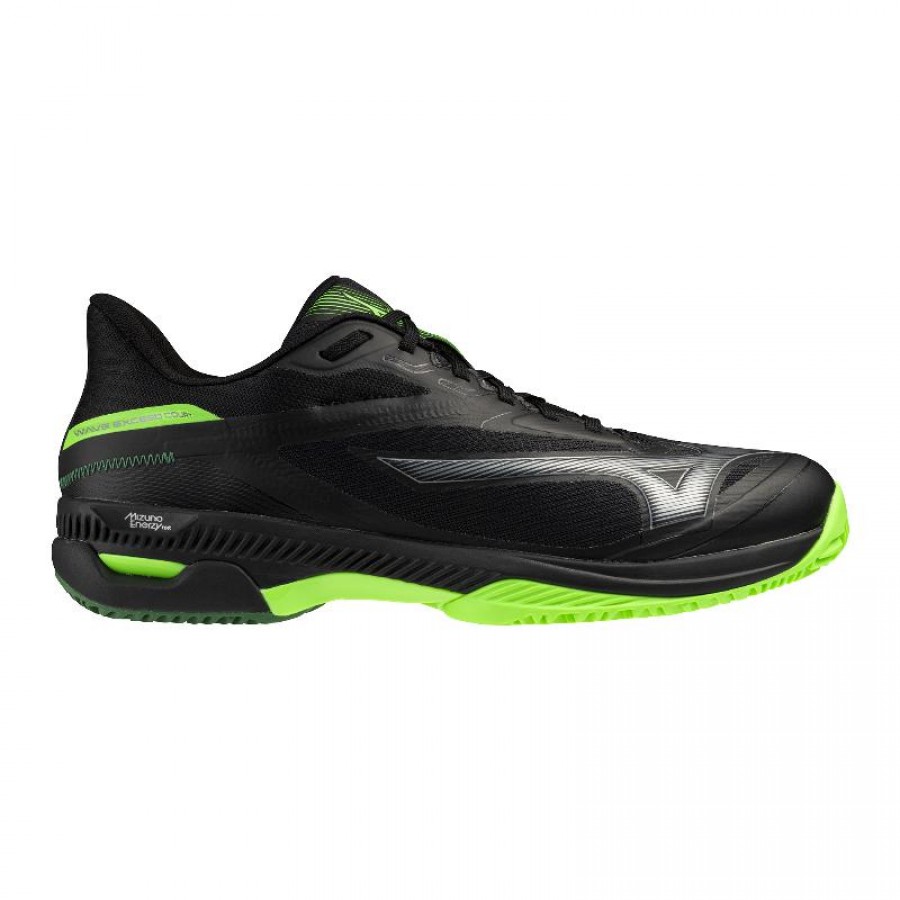 Mizuno Wave Exceed Court Padel Scarpe Nere Verdi