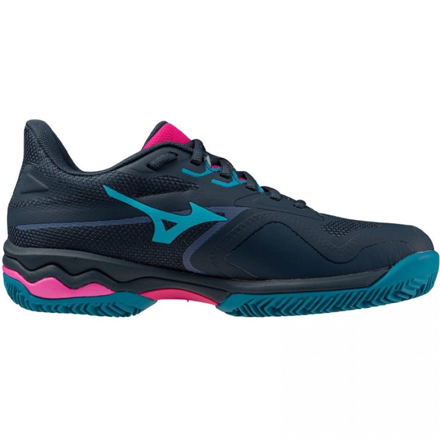 Sneakers Mizuno Wave Exceed Light 2 Padel Blu Navy Fucsia Donna  Offerta + Economico