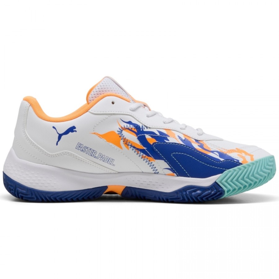 Puma Nova Smash Bianco Blu Arancione Sneakers  Offerta + Economico