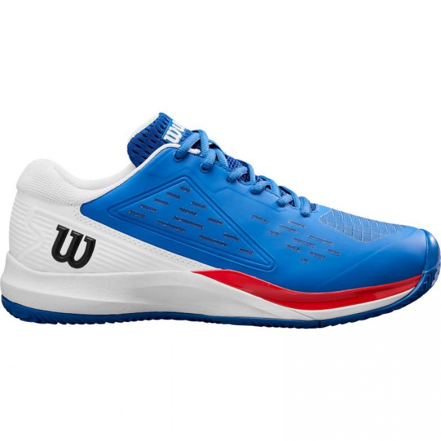 Wilson Rush Pro Ace Clay Blu Bianco Rosso Sneakers  Offerta + Economico